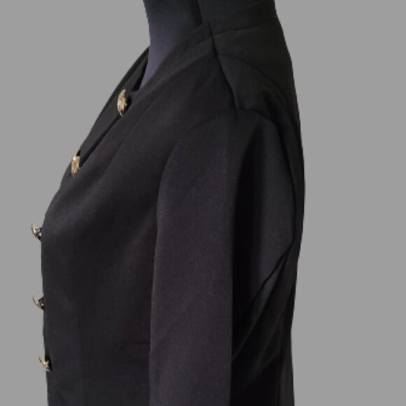 TRÏBE Black Button-Up Military Style Blazer Size Small NWT - Picture 5 of 13